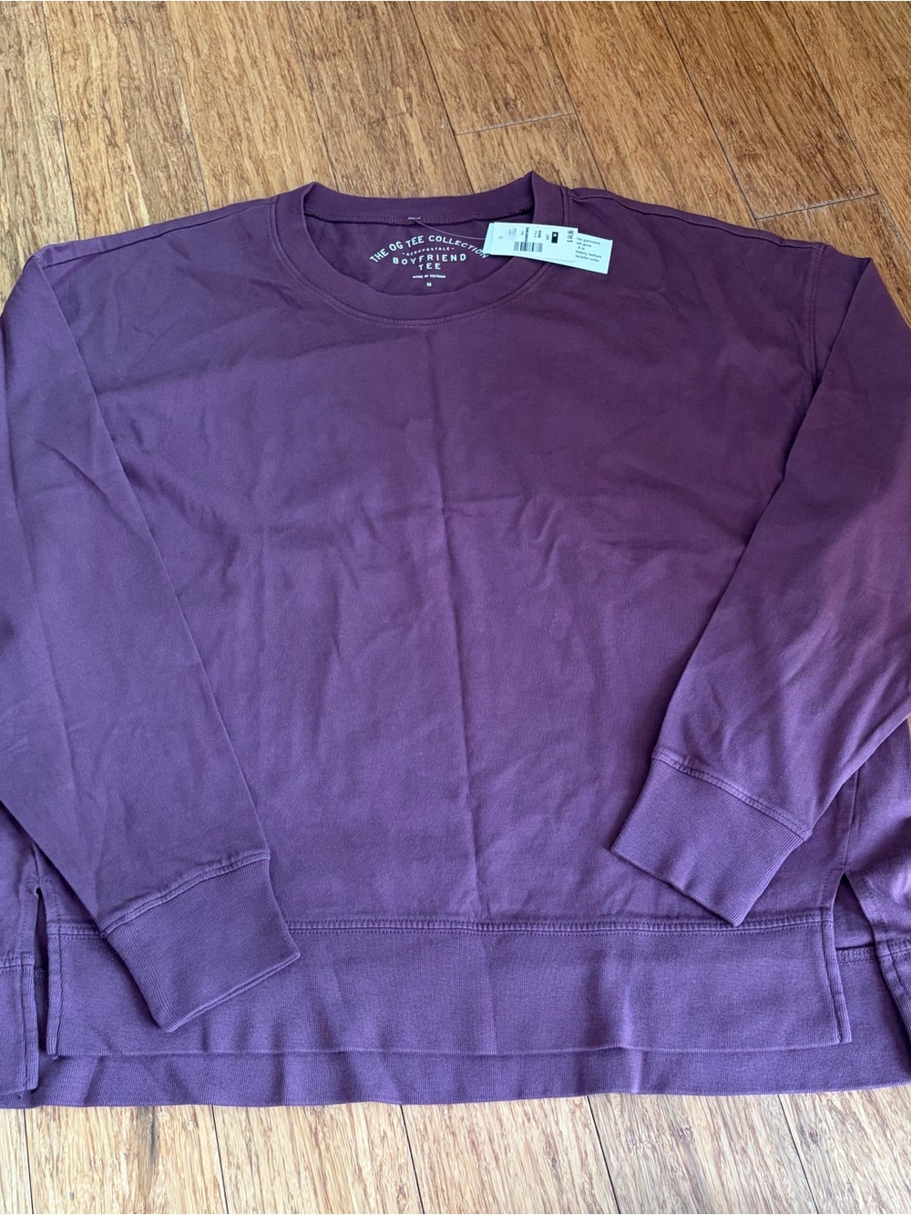 Aeropostale Maroon Boyfriend Tee Crewneck Sweatshirt